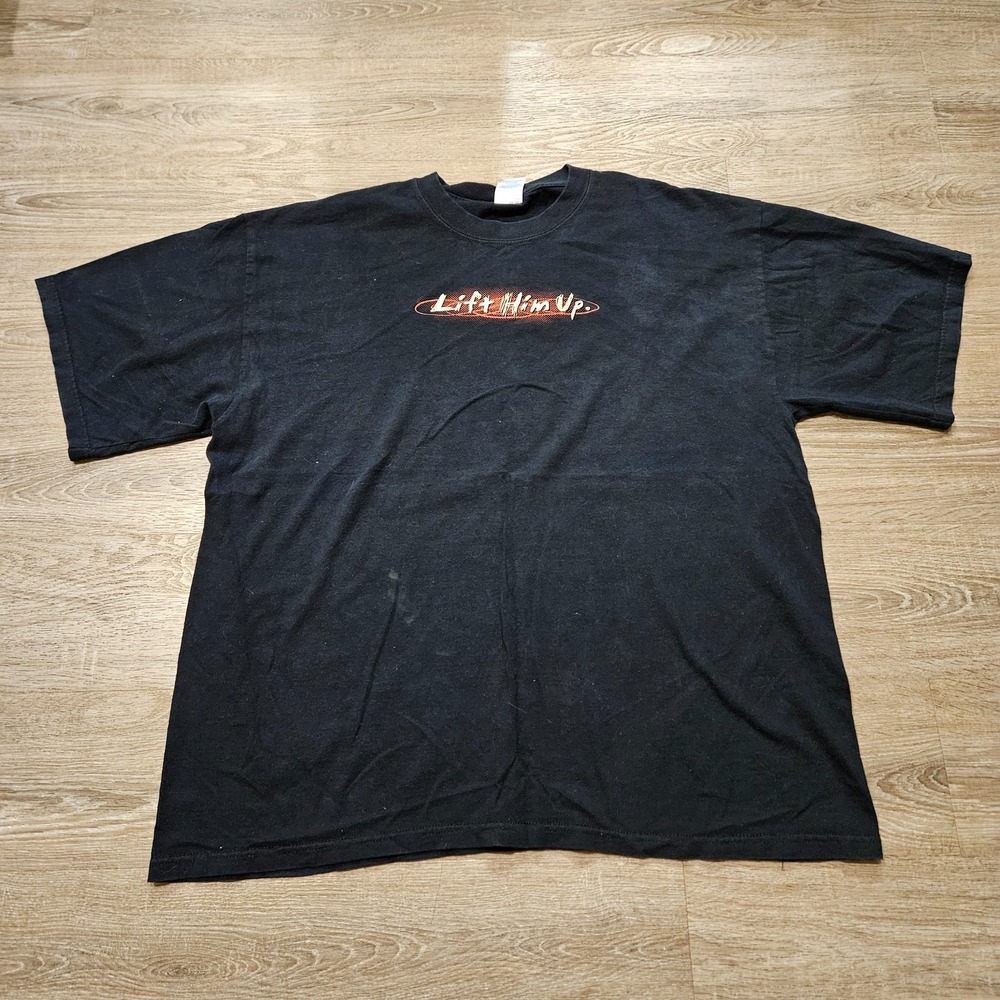Vintage Solid Light Lift Him Up Christian T Shirt Mens XL Jesus Worship Gildan